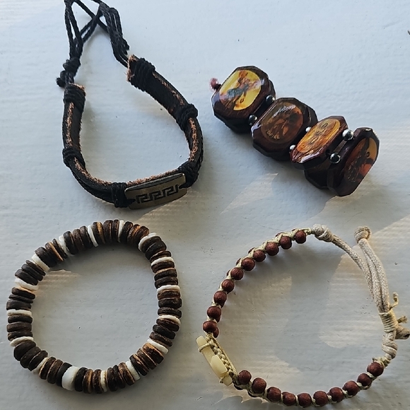 Set of Four Bohemian Bracelets - Picture 1 of 11